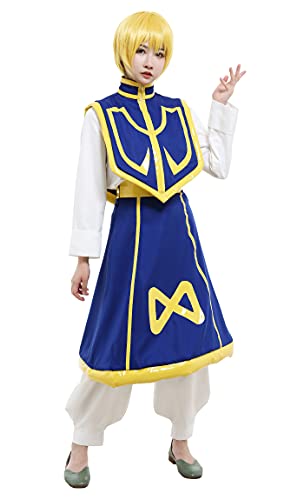 Miccostumes Kurapika Cosplay-Kostüm, langärmelig, mit Umhang und Rock (mehrfarbig, Größe L) von miccostumes