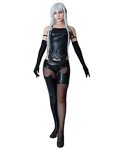 miccostumes Damen A2 Cosplay Kostüm, schwarz, Large von miccostumes