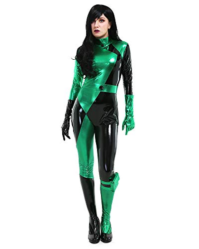 miccostumes Damen Schurken Shego Cosplay Bodysuit Deluxe Kostüm Halloween - Grün - X-Large von miccostumes