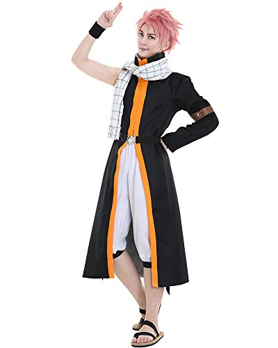 miccostumes Herren Anime Mantel Cosplay Kostüm mit Hose, Schwarz, XL von miccostumes