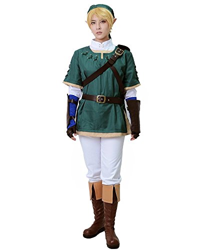 miccostumes Herren Kostüm Game Guard Cosplay Uniform Fullset Grün, Weiß, Grün und Hellbraun, XS von miccostumes