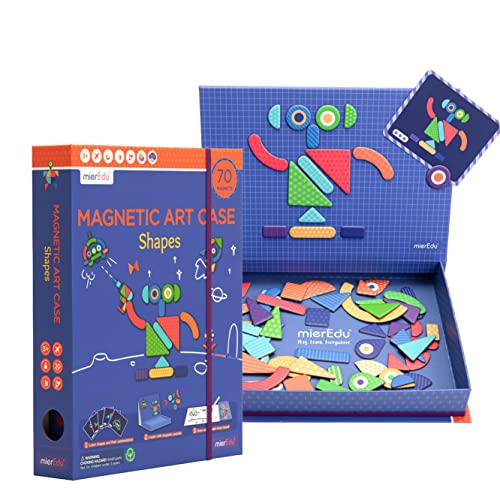 mierEdu Magnetspiel Box Formen – Kreatives Magnetpuzzle & Lernspiel für Kinder ab 3 Jahren – Geometrische Formen für Fantasie & Motorik – Reisespiele Kinder ab 3 von mierEdu