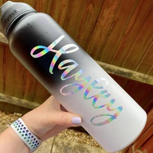 4 Personalisierter Vinyl-Aufkleber Mit Individuellem Namen For Trinkwasserflasche, Individuelle Wasserbecher-Aufkleber, Vinyl-Aufkleber, Personalisierter Name Und Datum-Aufkleber, Hochzeitsdekoration von miguha