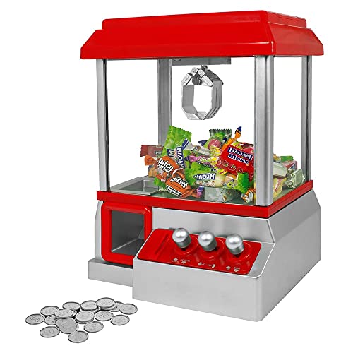 mikamax Candy Grabber – Süßigkeitenautomat im Mini-Kirmes-Stil, Greifautomat mit Spiel und Ersatzmünzen von mikamax