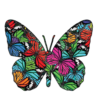 Bunter Schmetterling-Puzzle - S/100 Teile von mindsti