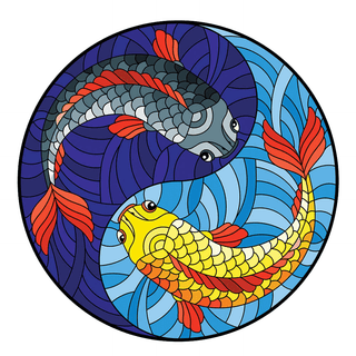 Koi Yin Yang-Puzzle - M/200 Teile von mindsti