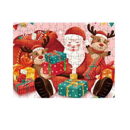 mingchengheng Weihnachtsmann-Puzzle - Weihnachtswunsch Weihnachtsmann Großes Puzzle,Großes Puzzle Winter-Weihnachtsmann-Dekoration für Mädchen, Kinder, Kinder im Alter von 2–8 Jahren von mingchengheng