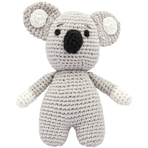 miniHeld Handgestrickter Koala zur Geburt oder Babyparty aus Baumwolle von miniHeld