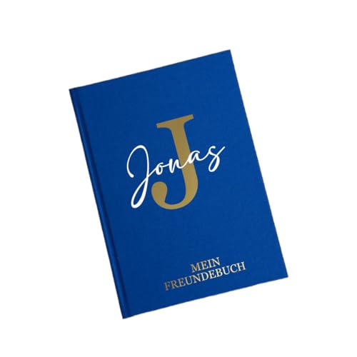 minimutz Freundebuch Schule Jungen - Personalisiert mit Buchstabe Name - Freundschaftsbuch Poesiealbum Schulfreunde Bagger Baustellen Inlet von minimutz