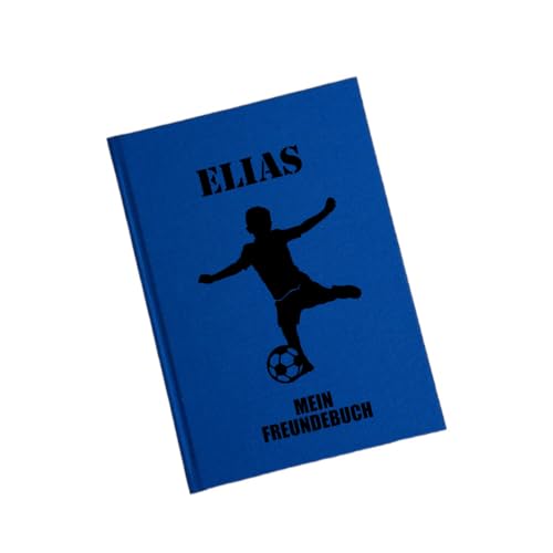 minimutz Freundebuch Schule Jungen - Personalisiert mit Name - Freundschaftsbuch Poesiealbum Schulfreunde Fußball Kicker von minimutz