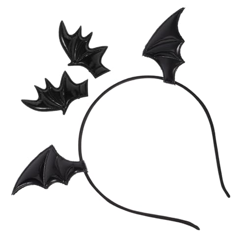 minkissy 1 Satz Fledermaus Stirnband Fledermaus-Kopfbedeckung Teufelsflügel Haarspangen Fledermaus Haarspange Halloween Klammer Haar-Accessoires Cosplay-Stirnbänder -Requisiten Stoff von minkissy