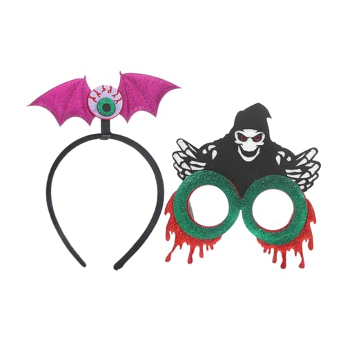 minkissy 1 Satz Halloween-dekorationen Lustige Partybrillen Fledermaus-stirnband Für Frauen Teufel Stirnband Halloween-kopfschmuck Halloween-sonnenbrille Partybrille Für Kinder Das Haustier von minkissy