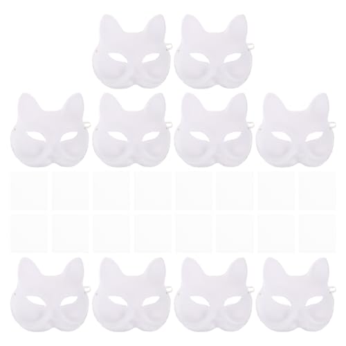 minkissy 10 Stück Fuchs Gesichtsmasken Blanke Kostümmasken Halloween Masken Unbemalte Maske Tiergesichtsmasken Fuchsmaske Zum Basteln Cosplay Masken Halloween Gesichtsmaske Blanke minkissy 10 Stück Fuchs Gesichtsmasken Blanke Kostümmasken Halloween Masken Unbemalte Maske Tiergesichtsmasken Fuchsmaske Zum Basteln Cosplay Masken Halloween Gesichtsmaske Blanke von minkissy