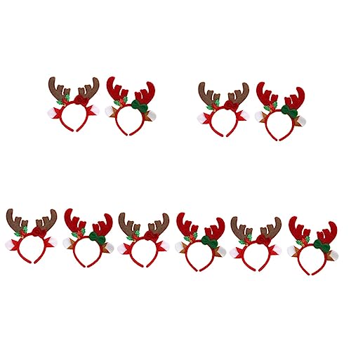 minkissy 10 Stück Geweih Glocken Stirnband Cosplay Stirnband Für Weihnachten Schöner Weihnachts Kopfschmuck Weihnachts Haar Accessoires Weihnachts Geweih Kopfbedeckung Geweih Haar von minkissy