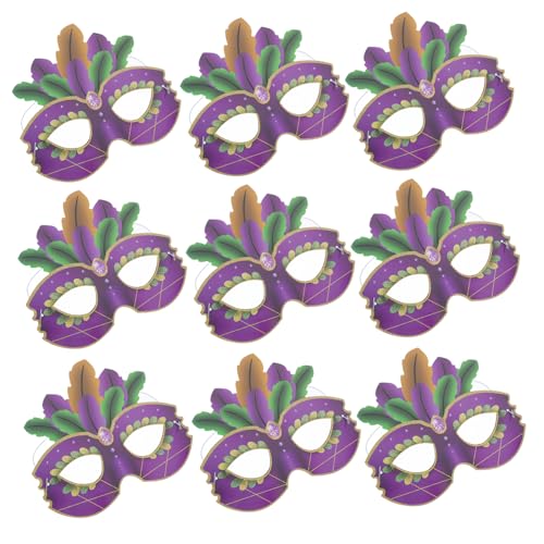 minkissy 10 Stück Teiliges Masken Masquerade Kostüm Halloween Party Cosplay Leichte Wiederverwendbare Papiermasken für Mädchen Jungen Karneval Fasching minkissy 10 Stück Teiliges Masken Masquerade Kostüm Halloween Party Cosplay Leichte Wiederverwendbare Papiermasken für Mädchen Jungen Karneval Fasching von minkissy