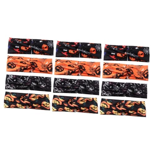 minkissy 12 Stk Halloween-Stirnband Haarschmuck für Frauen Bandana für Frauen the hallow halloween mitgebsel Haarbänder Halloween-Kopfschmuck Halloween-Kürbis-Stirnband Polyester-Spandex von minkissy