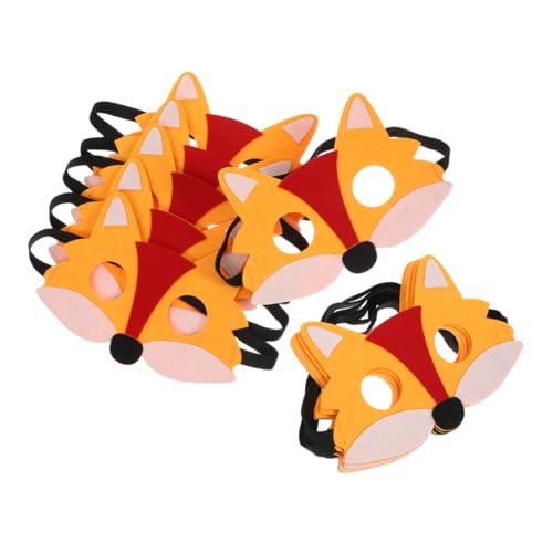 minkissy 12 Stück Teiliges Halbgesicht Tiermasken Fuchs aus Filz mit Elastischem Band Realistische Details Leichte Atmungsaktive Halloween Cosplay Maske für Erwachsene minkissy 12 Stück Teiliges Halbgesicht Tiermasken Fuchs aus Filz mit Elastischem Band Realistische Details Leichte Atmungsaktive Halloween Cosplay Maske für Erwachsene von minkissy