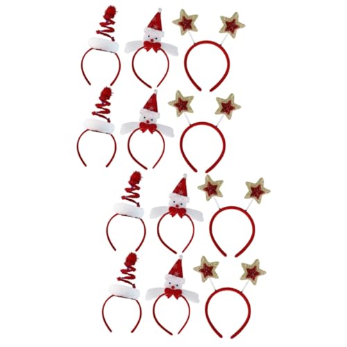 minkissy 12 Stück Weihnachts Schneemann Haarreifen Weihnachts Stirnbänder Cosplay Stirnband Für Weihnachten Sterne Stirnbänder Weihnachtselemente Haarbänder Kostüm Party Requisite von minkissy