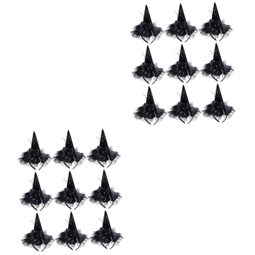 minkissy 18 Stk Hexenhut Stirnband halloween haarspangen haarspange halloween festival haarreif Mini-Hut-Stirnband Zubehör für Hexenkostüme Halloween-Kopfschmuck Halloween-Requisiten Stoff von minkissy