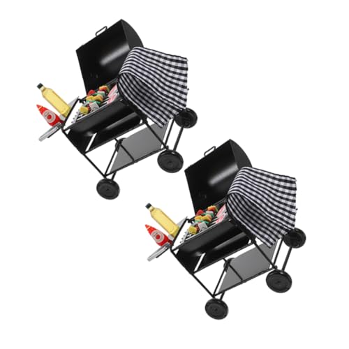 minkissy 2 Sätze Mini BBQ Grill Modell aus Robustem Metall Schwarze Miniatur Garten Grillöfen für Puppenhaus Dekoration Realistische Detailnachbildung für Kreatives Rollenspiel minkissy 2 Sätze Mini BBQ Grill Modell aus Robustem Metall Schwarze Miniatur Garten Grillöfen für Puppenhaus Dekoration Realistische Detailnachbildung für Kreatives Rollenspiel von minkissy