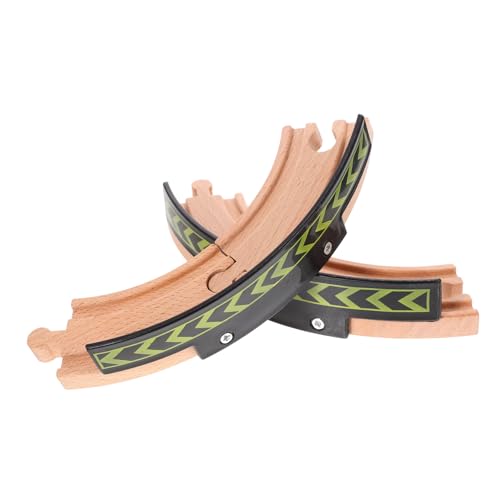 minkissy 2 Stück Holzeisenbahn Schienen Zubehör Teiliges Kleine Gebogene Bahnstrecke für Montessori Gedächtnis und Kreativem Spiel minkissy 2 Stück Holzeisenbahn Schienen Zubehör Teiliges Kleine Gebogene Bahnstrecke für Montessori Gedächtnis und Kreativem Spiel von minkissy