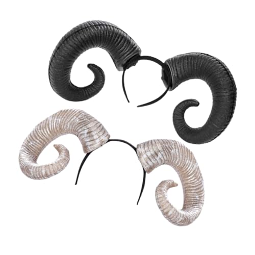 minkissy 2 Stück Lustiges Stirnband Cosplay Kopfbedeckung Lustiges Haarband Stirnband Cosplay Ochsenhorn Stirnband Halloween Horn Stirnband Festival Kopfschmuck Halloween Haarschmuck von minkissy