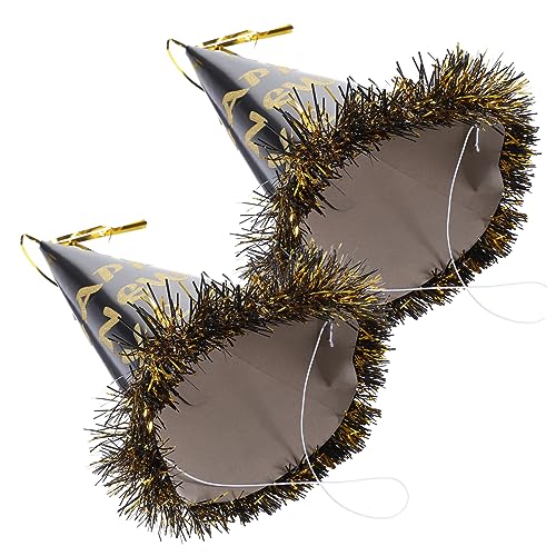 minkissy 2 Stück Teiliges Neujahrs Papierhut Schwarz Gold mit Tassel Leichte Bequeme Partyhüte für Silvesterfeiern und Geburtstage Festliches Design mit Neujahrs Motiven für Maskeraden und minkissy 2 Stück Teiliges Neujahrs Papierhut Schwarz Gold mit Tassel Leichte Bequeme Partyhüte für Silvesterfeiern und Geburtstage Festliches Design mit Neujahrs Motiven für Maskeraden und von minkissy