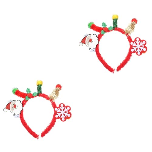 minkissy 2 Stück Weihnachts Stirnband Damen Stirnbänder Haarband Für Frauen Weihnachts Haarschmuck Feiertags Stirnbänder Weihnachts Haar Accessoires Weihnachts Stirnband von minkissy