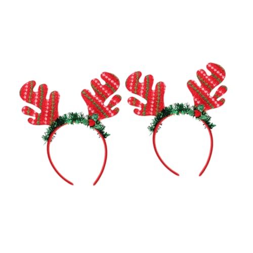 minkissy 2 Stück Weihnachts Stirnband Halloween Kostüme Halloween Haar Accessoires Halloween Stirnbänder Rentier Kostüm Kopfbedeckung Elch Haarreifen Weihnachts Kopfschmuck Geweih von minkissy