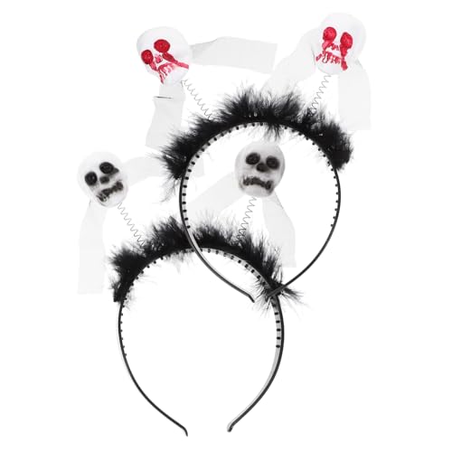 minkissy 2St -Stirnband frauen stirnbänder Halloween-Kostüm für Erwachsene Stirnband machen halloween kopfschmuck halloween kopfbedeckung Skelett Stirnband Halloween-Dekor Eisen von minkissy