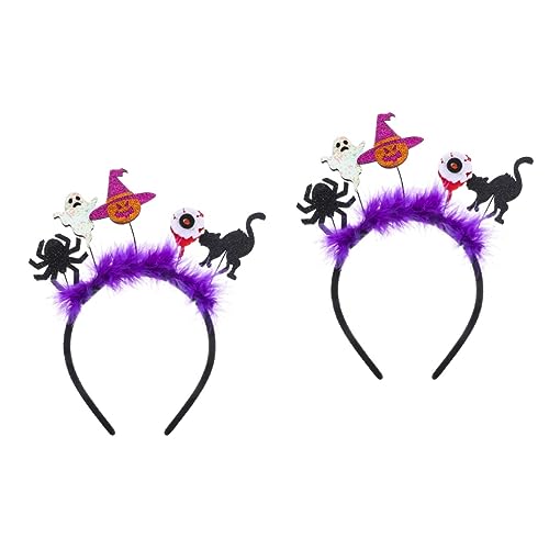 minkissy 2st Halloween-stirnband Halloween-haarschmuck Halloween-kopfschmuck Teufel Cosplay Stirnband Kinderkostüme Haarzubehör Cosplay-teufel-stirnband Maskerade-kostüm-requisite Haarband von minkissy