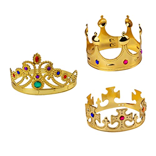 minkissy 3er Set Tanzkostüm Kinder Krone Stirnband Goldene Krone Für Rollenspiel Prinzessin Cosplay Party Und Geburtstag Requisiten Für Mädchen von minkissy