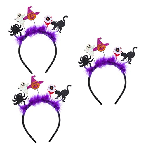 minkissy 3st Halloween-stirnband Haarzubehör Kinderkostüm Cosplay-kostüm-requisiten Frauen Kopfschmuck Haarschmuck Teufel Cosplay Stirnband Karnevalsparty Kopfschmuck Cosplay-haarreifen von minkissy