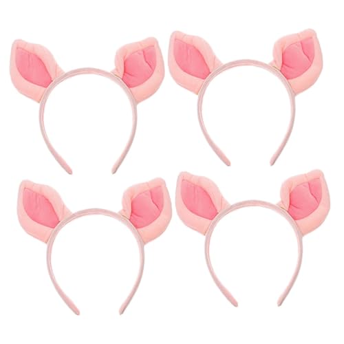 minkissy 4 Stück Schweineohren Stirnband Halloween Kostüme Halloween Haarschmuck Kostüme Für Kinder Halloween Stirnbänder Kinderkleidung Hautpflege Stirnband Tier Cosplay Stirnband von minkissy