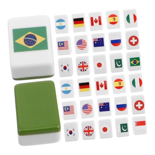minkissy 48 Stück Mahjong Spielsteine mit Flaggenmuster für Erwachsene und Kinder Kunststoff Legespiel für Picknick und Party Mehrfach Leicht Verständliche Regeln für Familien minkissy 48 Stück Mahjong Spielsteine mit Flaggenmuster für Erwachsene und Kinder Kunststoff Legespiel für Picknick und Party Mehrfach Leicht Verständliche Regeln für Familien von minkissy