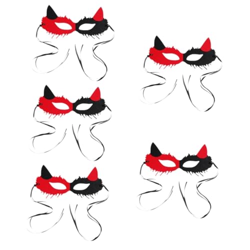 minkissy 5 Stück Halloween Für Erwachsene Fuchs Maskerade Kostüm Halloween-cosplay-masken Halloween-augenmaske Masken Für Maskerade-party Retro-maskerade- Dame Schleife von minkissy