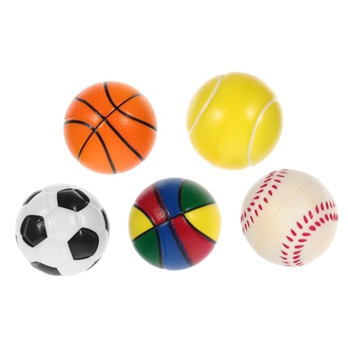minkissy 5 Stück Mini Sports Ball Teiliges aus PU und Stressbälle für Basketball Fußball Volleyball zur Stressbewältigung für Schulspiele minkissy 5 Stück Mini Sports Ball Teiliges aus PU und Stressbälle für Basketball Fußball Volleyball zur Stressbewältigung für Schulspiele von minkissy