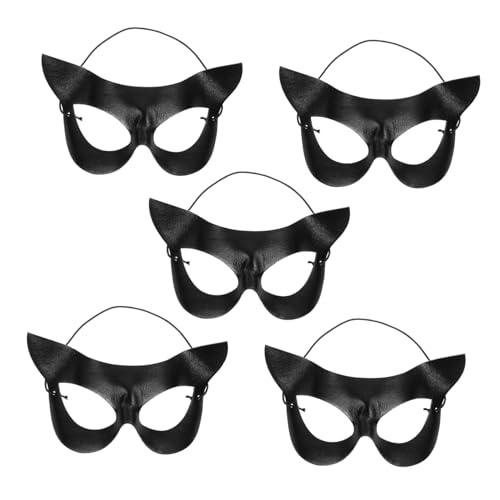 minkissy 5 Stück Teiliges Schwarzes Halbgesichts-katzenaugen-maske Stilvolle Maske für Damen und Mädchen Vielseitig für Maskerade Halloween Karneval Abschlussball und Party-zubehör minkissy 5 Stück Teiliges Schwarzes Halbgesichts-katzenaugen-maske Stilvolle Maske für Damen und Mädchen Vielseitig für Maskerade Halloween Karneval Abschlussball und Party-zubehör von minkissy