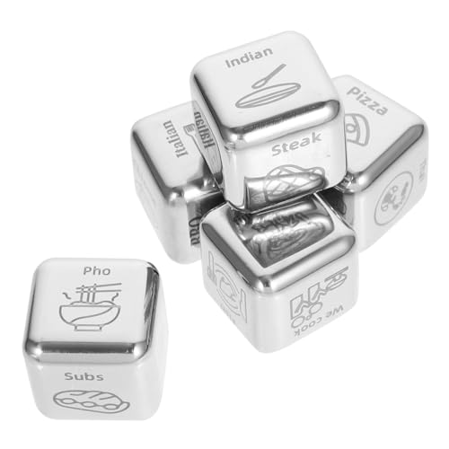minkissy 5 Stück Teiliges Verstellbare Essenswürfel aus Metall Kreativer Food Decision für Jahrestag Dinner Praktische Entscheidungshilfe für Mahlzeiten Geschenkidee minkissy 5 Stück Teiliges Verstellbare Essenswürfel aus Metall Kreativer Food Decision für Jahrestag Dinner Praktische Entscheidungshilfe für Mahlzeiten Geschenkidee von minkissy
