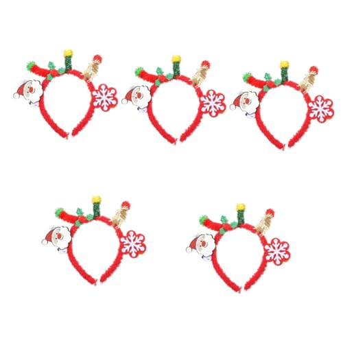 minkissy 5 Stück Weihnachts Stirnband Feiertags Stirnbänder Für Frauen Stirnband Für Frauen Weihnachts Party Stirnband Weihnachts Haar Accessoires Weihnachtsschmuck Weihnachtsglocken von minkissy