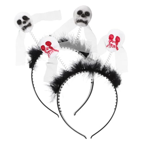 minkissy 6 Stk -stirnband Make-up-haarband Halloween-körbe Frauen Stirnbänder Skelett Kopf Stirnband Halloween-kostüm Für Erwachsene Skelett Kostüm Schädelkopf-bopper Kunststoff von minkissy