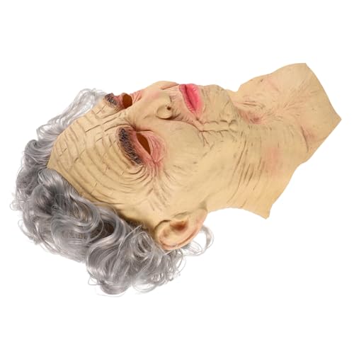 minkissy Cosplay Perücken Für Frauen Maske Für Ältere Menschen Für Halloween Oma Maske Halloween Kostüm Für Ältere Menschen Kurze Lockige Perücke Für Frauen Cosplay minkissy Cosplay Perücken Für Frauen Maske Für Ältere Menschen Für Halloween Oma Maske Halloween Kostüm Für Ältere Menschen Kurze Lockige Perücke Für Frauen Cosplay von minkissy