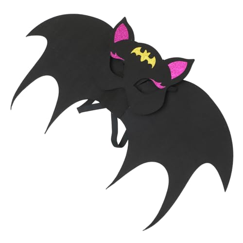 minkissy Fledermaus Kostüm mit Realistischen Schwarzen Flügeln und Maske Leichtes Cosplay Halloween Outfit für Mädchen und Jungen Einfaches Ausziehen Geeignet für Jahre minkissy Fledermaus Kostüm mit Realistischen Schwarzen Flügeln und Maske Leichtes Cosplay Halloween Outfit für Mädchen und Jungen Einfaches Ausziehen Geeignet für Jahre von minkissy