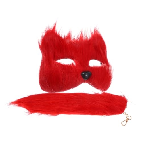 minkissy Fuchsmaske und Flauschiger Fuchsschwanz Weiß Tierkostüm Zubehör für Halloween Cosplay Party Karneval Verkleidung Festliche Accessoires Teilig minkissy Fuchsmaske und Flauschiger Fuchsschwanz Weiß Tierkostüm Zubehör für Halloween Cosplay Party Karneval Verkleidung Festliche Accessoires Teilig von minkissy