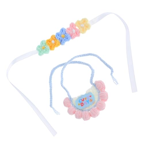 minkissy Gestricktes Puppen-Outfit mit Blumenkopfbedeckung und Spucktuch Wiederverwendbar für Plüschtiere Sammlerpuppen und Kuscheltiersammlung minkissy Gestricktes Puppen-Outfit mit Blumenkopfbedeckung und Spucktuch Wiederverwendbar für Plüschtiere Sammlerpuppen und Kuscheltiersammlung von minkissy