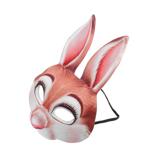 minkissy Halloween Hasenmaske Halbgesicht Kaninchen Ohren Maske Leicht Cosplay Party Kostüm Masquerade Ball Ostern Karneval Accessoire minkissy Halloween Hasenmaske Halbgesicht Kaninchen Ohren Maske Leicht Cosplay Party Kostüm Masquerade Ball Ostern Karneval Accessoire von minkissy