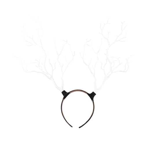 minkissy Halloween Kopfschmuck Damen Hexenhörner Haarreif Handgefertigtes Leichtes Party Haarschmuck Accessoire für Karneval und Fest Auffälliges Weißes Halloween Headband minkissy Halloween Kopfschmuck Damen Hexenhörner Haarreif Handgefertigtes Leichtes Party Haarschmuck Accessoire für Karneval und Fest Auffälliges Weißes Halloween Headband von minkissy