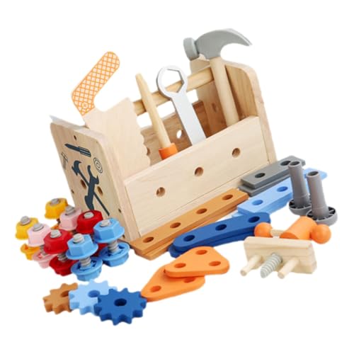 minkissy Holz Werkzeugkasten für Pädagogischem Kreativität Hand Augen Koordination und Logischem Robust und Sicher für Stundenlangen Spielspaß minkissy Holz Werkzeugkasten für Pädagogischem Kreativität Hand Augen Koordination und Logischem Robust und Sicher für Stundenlangen Spielspaß von minkissy
