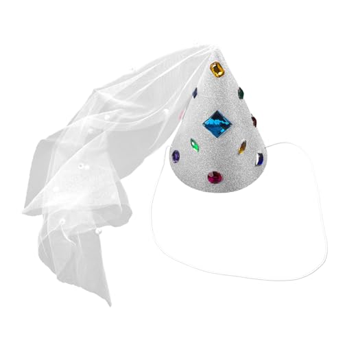 minkissy Kindergeburtstag Papierkegel mit Silbernem Strass und Mesh Atmungsaktiv Stabil und Zart Accessoire und Fotorequisite für Geburtstagsfeier und Festliche Partys minkissy Kindergeburtstag Papierkegel mit Silbernem Strass und Mesh Atmungsaktiv Stabil und Zart Accessoire und Fotorequisite für Geburtstagsfeier und Festliche Partys von minkissy