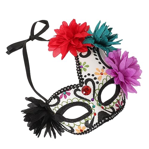 minkissy Mexikanische Day Of The Dead Maske mit Filigranem Blumendesign Leichte Halbe Gesichtsparty Maske für Halloween Karneval Fasching und Cosplay Feuergrün minkissy Mexikanische Day Of The Dead Maske mit Filigranem Blumendesign Leichte Halbe Gesichtsparty Maske für Halloween Karneval Fasching und Cosplay Feuergrün von minkissy